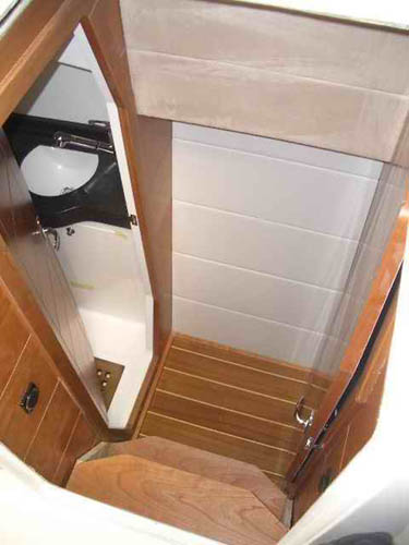 M2 45 companionway and head entrance